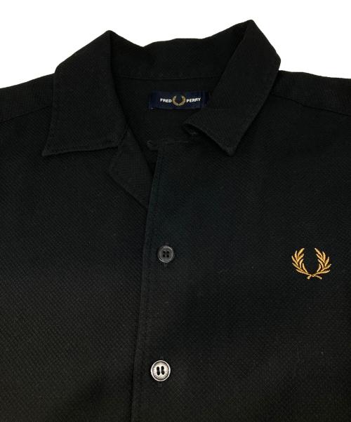 FRED PERRY（フレッドペリー）FRED PERRY (フレッドペリー) ピケテクスチャーリビアカラーシャツ ネイビー サイズ:Mの古着・服飾アイテム
