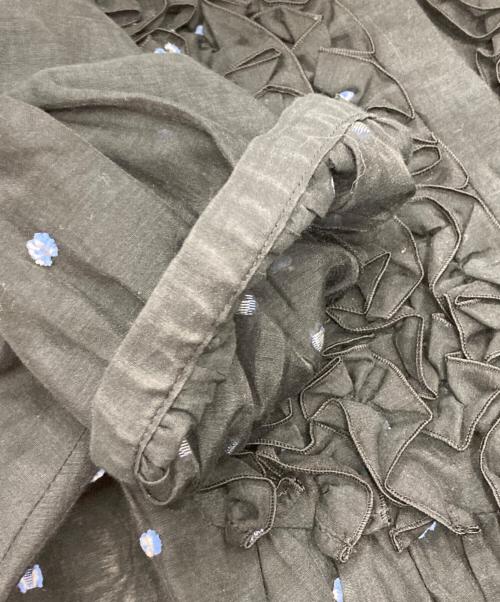 UNITED ARROWS（ユナイテッドアローズ）UNITED ARROWS (ユナイテッドアローズ) 2トーン ドットジャガード ブラウス ブラック サイズ:FREEの古着・服飾アイテム