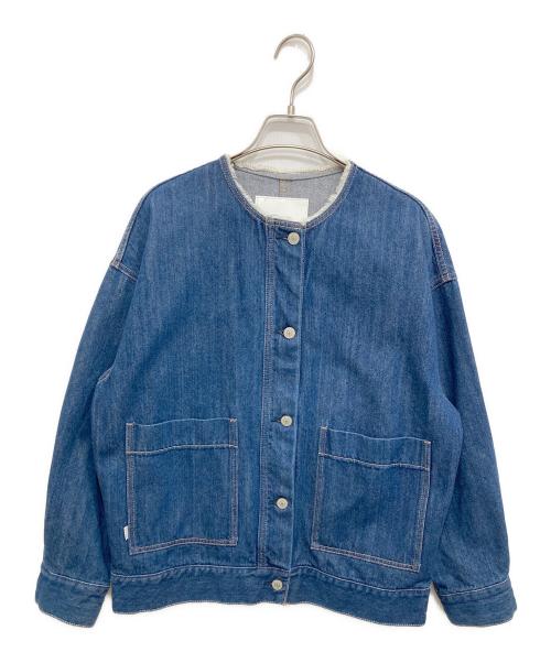 SHIPS any（シップスエニィ）SHIPS any (シップスエニィ) ノーカラーデニムジャケット インディゴ サイズ:記載なしの古着・服飾アイテム