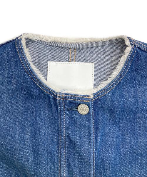 SHIPS any（シップスエニィ）SHIPS any (シップスエニィ) ノーカラーデニムジャケット インディゴ サイズ:記載なしの古着・服飾アイテム