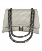 BALENCIAGAバレンシアガ）の古着「CRUSH/チェーンショルダーバッグ」｜ホワイト