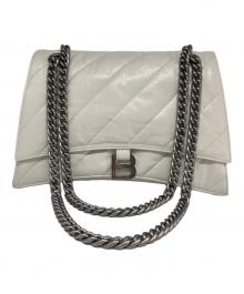 BALENCIAGA（バレンシアガ）の古着「CRUSH/チェーンショルダーバッグ」｜ホワイト