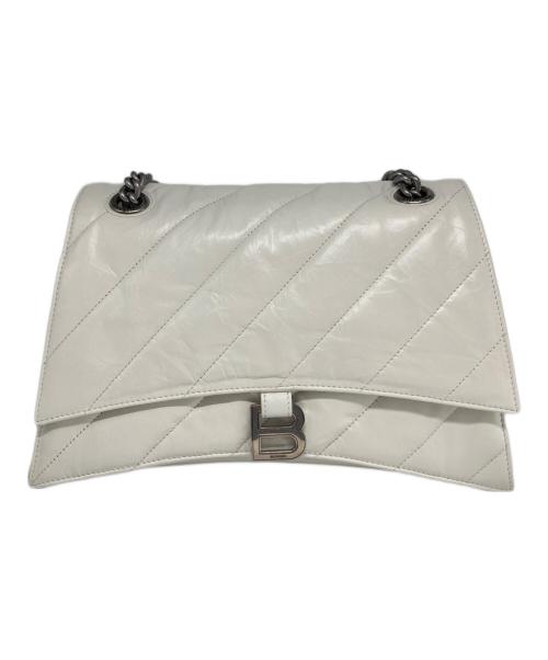 BALENCIAGA（バレンシアガ）BALENCIAGA (バレンシアガ) CRUSH/チェーンショルダーバッグ ホワイトの古着・服飾アイテム