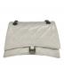 BALENCIAGA (バレンシアガ) CRUSH/チェーンショルダーバッグ ホワイト：120000円