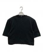 ADER errorアーダーエラー）の古着「クロップド半袖カットソー」｜ブラック