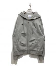 ADER error（アーダーエラー）の古着「Nolc logo hoodie zip-up」｜グレー