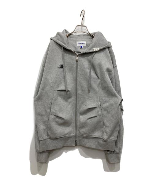 ADER error（アーダーエラー）ADER error (アーダーエラー) Nolc logo hoodie zip-up グレー サイズ:Lの古着・服飾アイテム