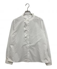 green label relaxing（グリーンレーベルリラクシング）の古着「フリル ディテール ブラウス マシンウォッシャブル UVカット」｜ホワイト