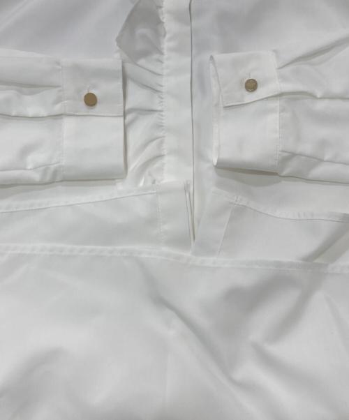 green label relaxing（グリーンレーベルリラクシング）green label relaxing (グリーンレーベルリラクシング) フリル ディテール ブラウス マシンウォッシャブル UVカット ホワイト サイズ:FREEの古着・服飾アイテム