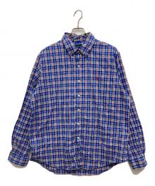 RALPH LAUREN（ラルフローレン）の古着「チェックシャツ」｜ネイビー