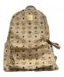 MCM（エムシーエム）の古着「ヴィセトスロゴグラムスタッズリュック/総柄リュック」｜ベージュ