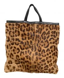 LOEWE（ロエベ）の古着「ハラコレオパードトートバッグ」｜ベージュ