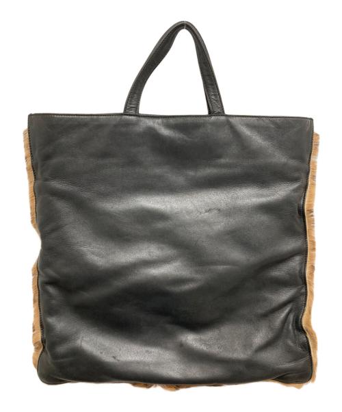 LOEWE（ロエベ）LOEWE (ロエベ) ハラコレオパードトートバッグ ベージュの古着・服飾アイテム