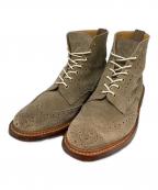Tricker'sトリッカーズ）の古着「スウェードウイングチップブーツ」｜ベージュ