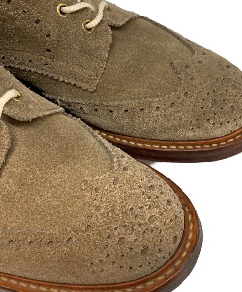 Tricker's（トリッカーズ）Tricker's (トリッカーズ) スウェードウイングチップブーツ ベージュ サイズ:28cmの古着・服飾アイテム