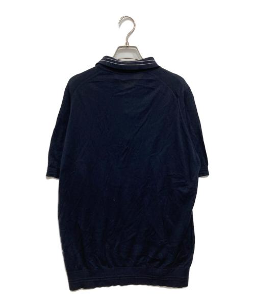 JOHN SMEDLEY（ジョンスメドレー）JOHN SMEDLEY (ジョンスメドレー) シーアイランドコットン半袖ニットポロシャツ ネイビー サイズ:Lの古着・服飾アイテム