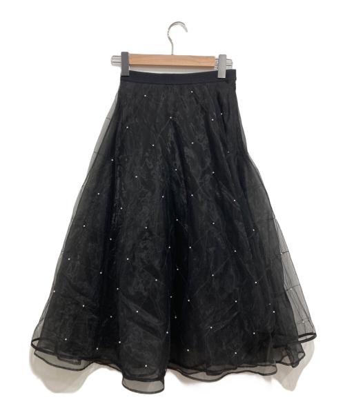 CELFORD（セルフォード）CELFORD (セルフォード) バリエチュールフレアスカート ブラック サイズ:36の古着・服飾アイテム