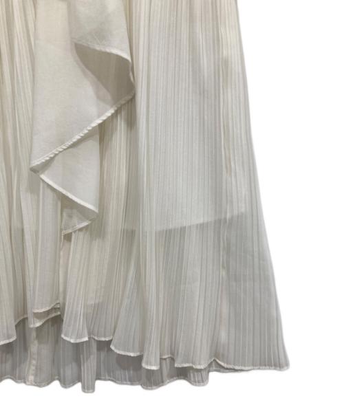Snidel（スナイデル）Snidel (スナイデル) ストレートプリーツティアードスカート ホワイトの古着・服飾アイテム