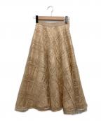 CELFORDセルフォード）の古着「バリエチュールフレアスカートチュールスカート」｜ベージュ