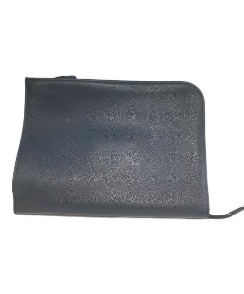 GIORGIO ARMANI（ジョルジョアルマーニ）GIORGIO ARMANI (ジョルジョアルマーニ) クラッチバッグ ネイビーの古着・服飾アイテム