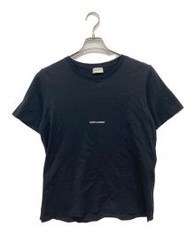 Saint Laurent Paris（サンローランパリ）の古着「フロントロゴTシャツ」｜ブラック