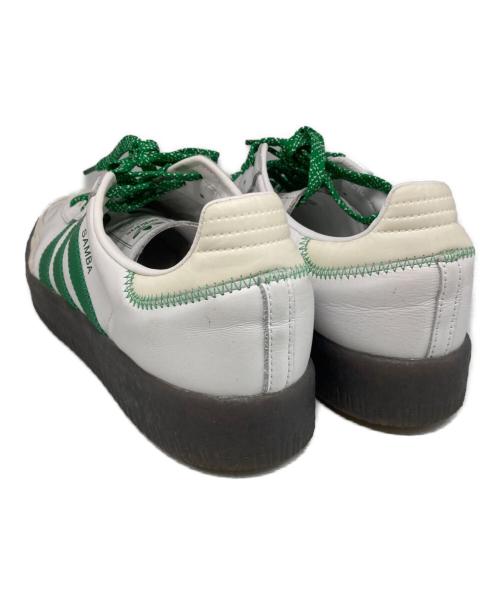 adidas（アディダス）adidas (アディダス) SAMBAE ローカットスニーカー ホワイト×グリーン サイズ:27の古着・服飾アイテム
