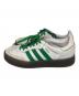 adidas (アディダス) SAMBAE ローカットスニーカー ホワイト×グリーン サイズ:27：5000円