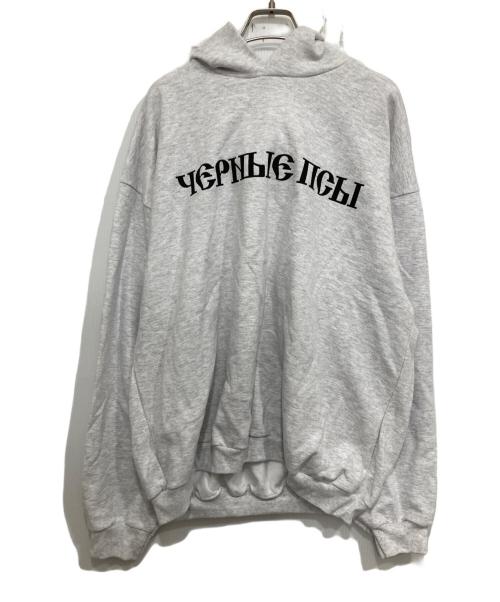 YZY（イージー）YZY (イージー) Gosha Rubchinskiy (ゴーシャラブチンスキー) BLACK DOGS HEATHER GREY HOODIE グレー サイズ:2の古着・服飾アイテム