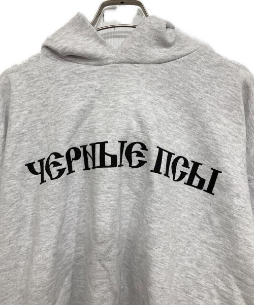 YZY（イージー）YZY (イージー) Gosha Rubchinskiy (ゴーシャラブチンスキー) BLACK DOGS HEATHER GREY HOODIE グレー サイズ:2の古着・服飾アイテム