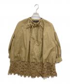 CLOTH&CROSSクロスアンドクロス）の古着「バテンレースチュニックブラウス」｜ベージュ