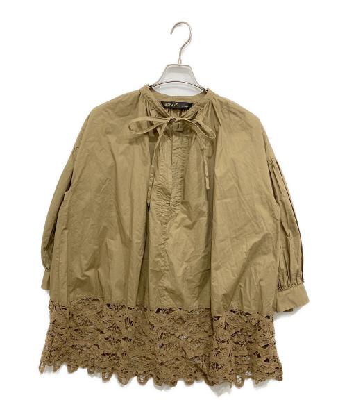 CLOTH&CROSS（クロスアンドクロス）CLOTH&CROSS (クロスアンドクロス) バテンレースチュニックブラウス ベージュ サイズ:Fの古着・服飾アイテム