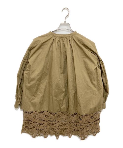 CLOTH&CROSS（クロスアンドクロス）CLOTH&CROSS (クロスアンドクロス) バテンレースチュニックブラウス ベージュ サイズ:Fの古着・服飾アイテム