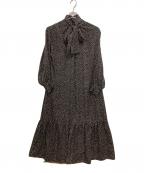 CLOTH&CROSSクロスアンドクロス）の古着「ドットシャツワンピース」｜ブラック