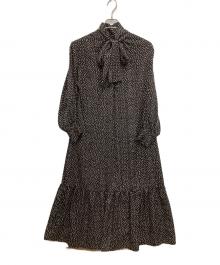 CLOTH&CROSS（クロスアンドクロス）の古着「ドットシャツワンピース」｜ブラック