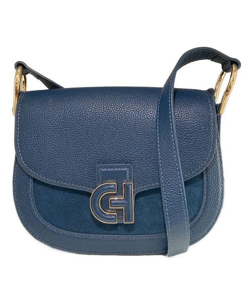 COLE HAAN（コールハーン）COLE HAAN (コールハーン) クラッシックミニサドルバッグ ブルーの古着・服飾アイテム