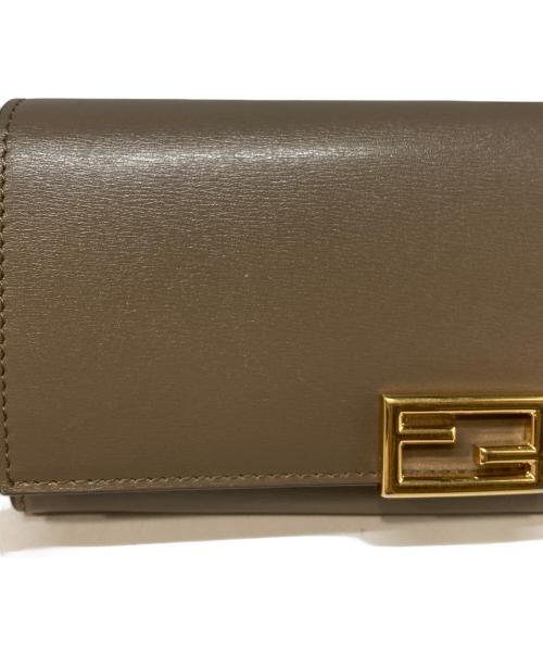 FENDI（フェンディ）FENDI (フェンディ) コンチネンタルウォレット グレーの古着・服飾アイテム
