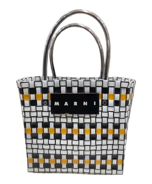 MARNI（マルニ）MARNI (マルニ) FLOWER CAFE ミニバスケットトートバッグ ホワイトの古着・服飾アイテム