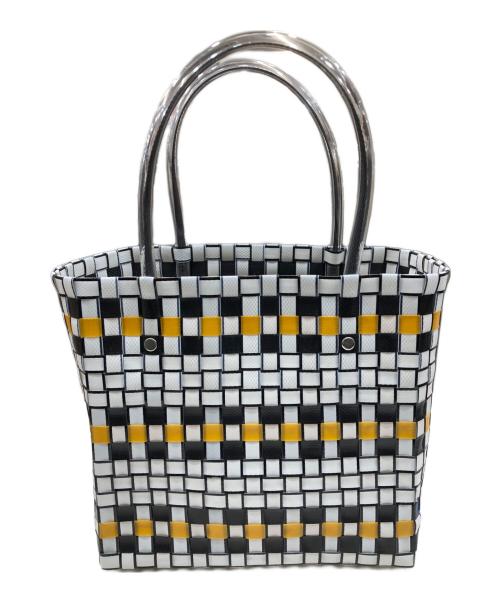 MARNI（マルニ）MARNI (マルニ) FLOWER CAFE ミニバスケットトートバッグ ホワイトの古着・服飾アイテム