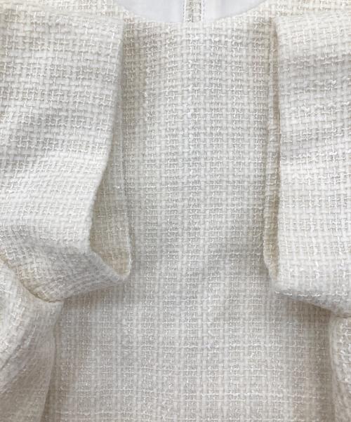 eimy istoire（エイミーイストワール）eimy istoire (エイミーイストワール) ファーフリンジツイードトップス ホワイト サイズ:FREEの古着・服飾アイテム