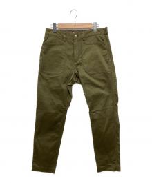 WHITE MOUNTAINEERING（ホワイトマウンテ二アニング）の古着「STRETCHED TAPERED PANTS」｜カーキ