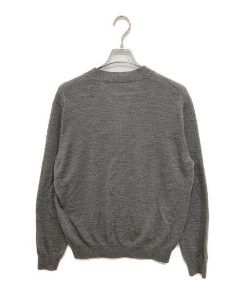 PLAY COMME des GARCONS（プレイコムデギャルソン）PLAY COMME des GARCONS (プレイコムデギャルソン) ハートワッペンウールカーディガン グレー サイズ:XLの古着・服飾アイテム