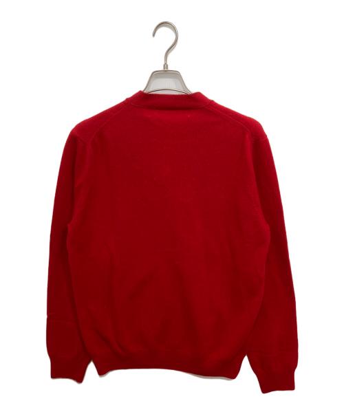 PLAY COMME des GARCONS（プレイコムデギャルソン）PLAY COMME des GARCONS (プレイコムデギャルソン) ハートワッペンウールカーディガン レッド サイズ:XLの古着・服飾アイテム