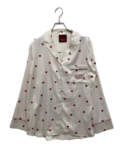 gelato pique（ジェラートピケ）gelato pique (ジェラートピケ) ハート柄サテンセットアップ アイボリー サイズ:FREEの古着・服飾アイテム