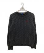RALPH LAURENラルフローレン）の古着「ケーブル編みニット」｜ブラック