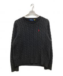 RALPH LAUREN（ラルフローレン）の古着「ケーブル編みニット」｜ブラック