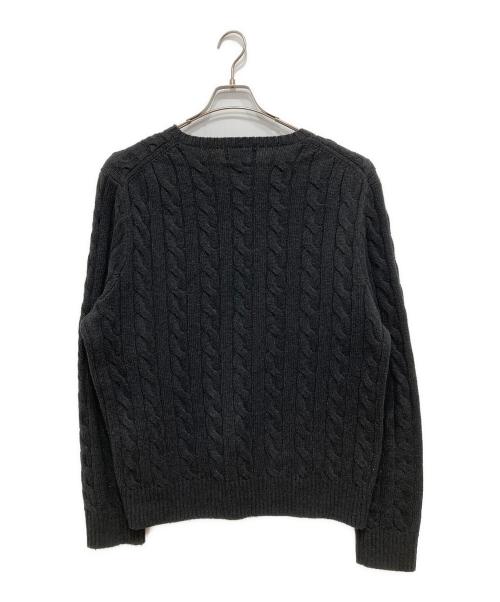 RALPH LAUREN（ラルフローレン）RALPH LAUREN (ラルフローレン) ケーブル編みニット ブラック サイズ:Lの古着・服飾アイテム