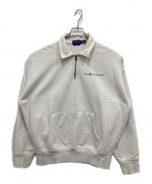 POLO RALPH LAUREN（ポロ・ラルフローレン）の古着「ハーフジップスウェット」｜ホワイト