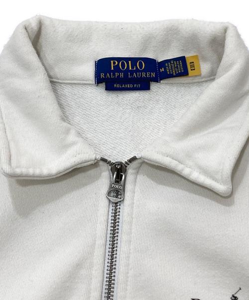 POLO RALPH LAUREN（ポロ・ラルフローレン）POLO RALPH LAUREN (ポロ・ラルフローレン) ハーフジップスウェット ホワイト サイズ:Mの古着・服飾アイテム