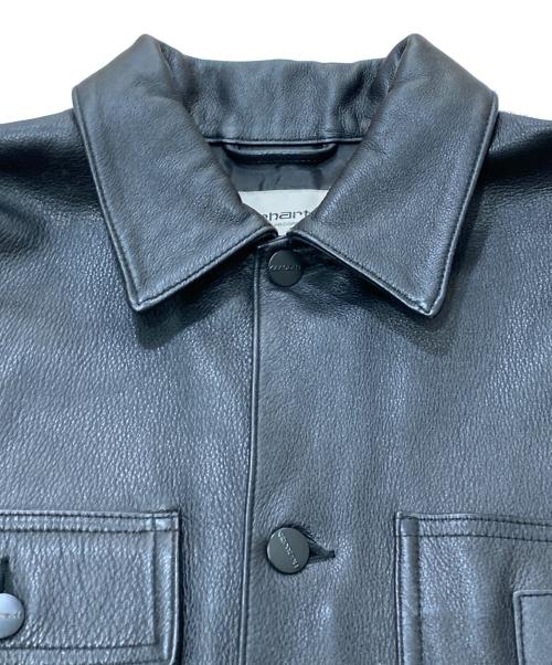 Carhartt WIP（カーハート ワークインプログレス）CARHARTT WIP (カーハート ワークインプログレス) LEATHER CHORE COAT ブラック サイズ:Mの古着・服飾アイテム