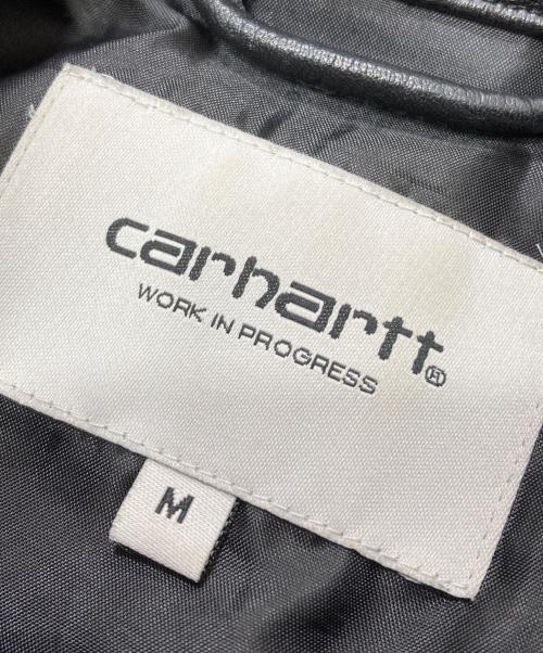 Carhartt WIP（カーハート ワークインプログレス）CARHARTT WIP (カーハート ワークインプログレス) LEATHER CHORE COAT ブラック サイズ:Mの古着・服飾アイテム